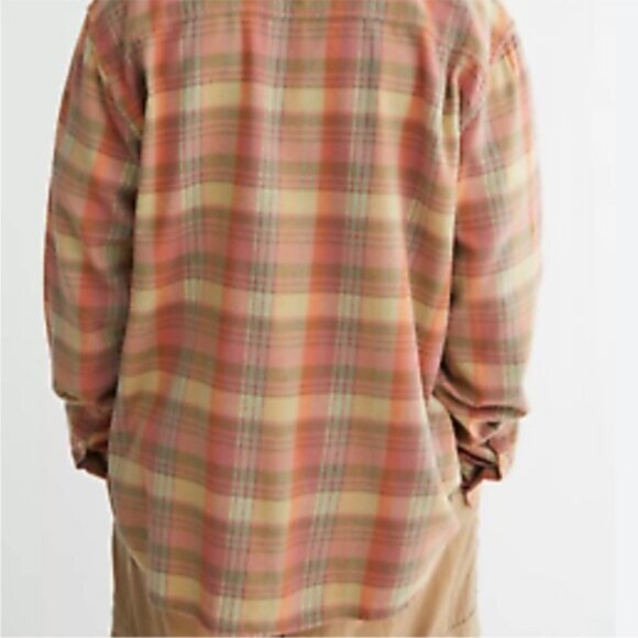 Urban Outfitters | BDG Vintage Core Flannel Buttondown Shirt New Orange Plaid - Picture 5 of 8